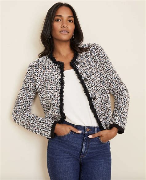 chanel style tweed jacket|Chanel tweed jacket look alike.